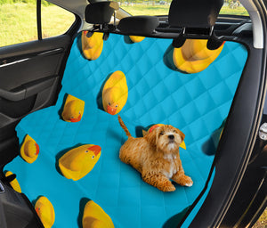 Yellow Rubber Ducks Print Pet Car Back Seat Cover