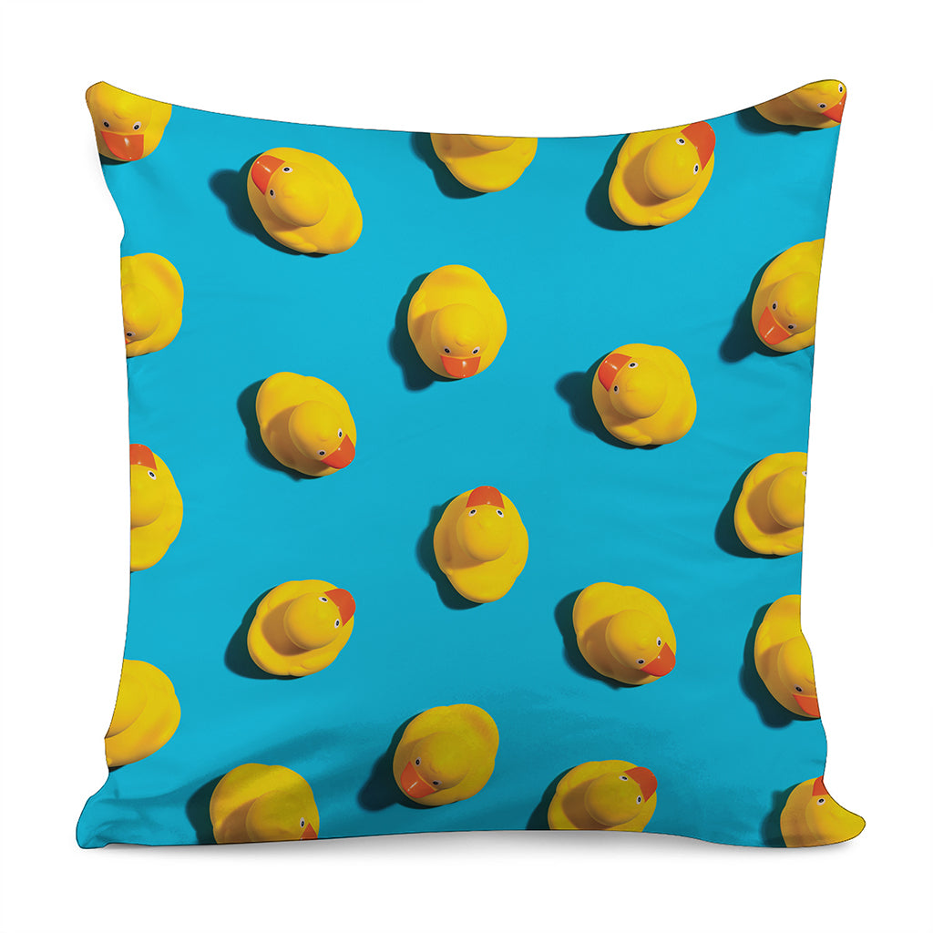 Yellow Rubber Ducks Print Pillow Cover
