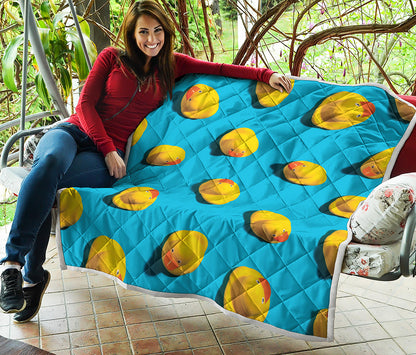 Yellow Rubber Ducks Print Quilt