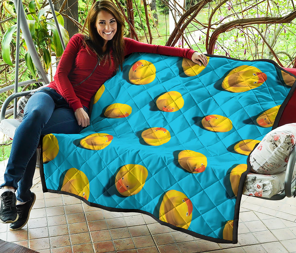 Yellow Rubber Ducks Print Quilt