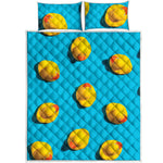 Yellow Rubber Ducks Print Quilt Bed Set