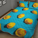 Yellow Rubber Ducks Print Quilt Bed Set