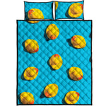Yellow Rubber Ducks Print Quilt Bed Set
