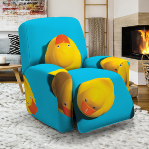 Yellow Rubber Ducks Print Recliner Slipcover