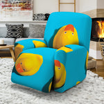 Yellow Rubber Ducks Print Recliner Slipcover