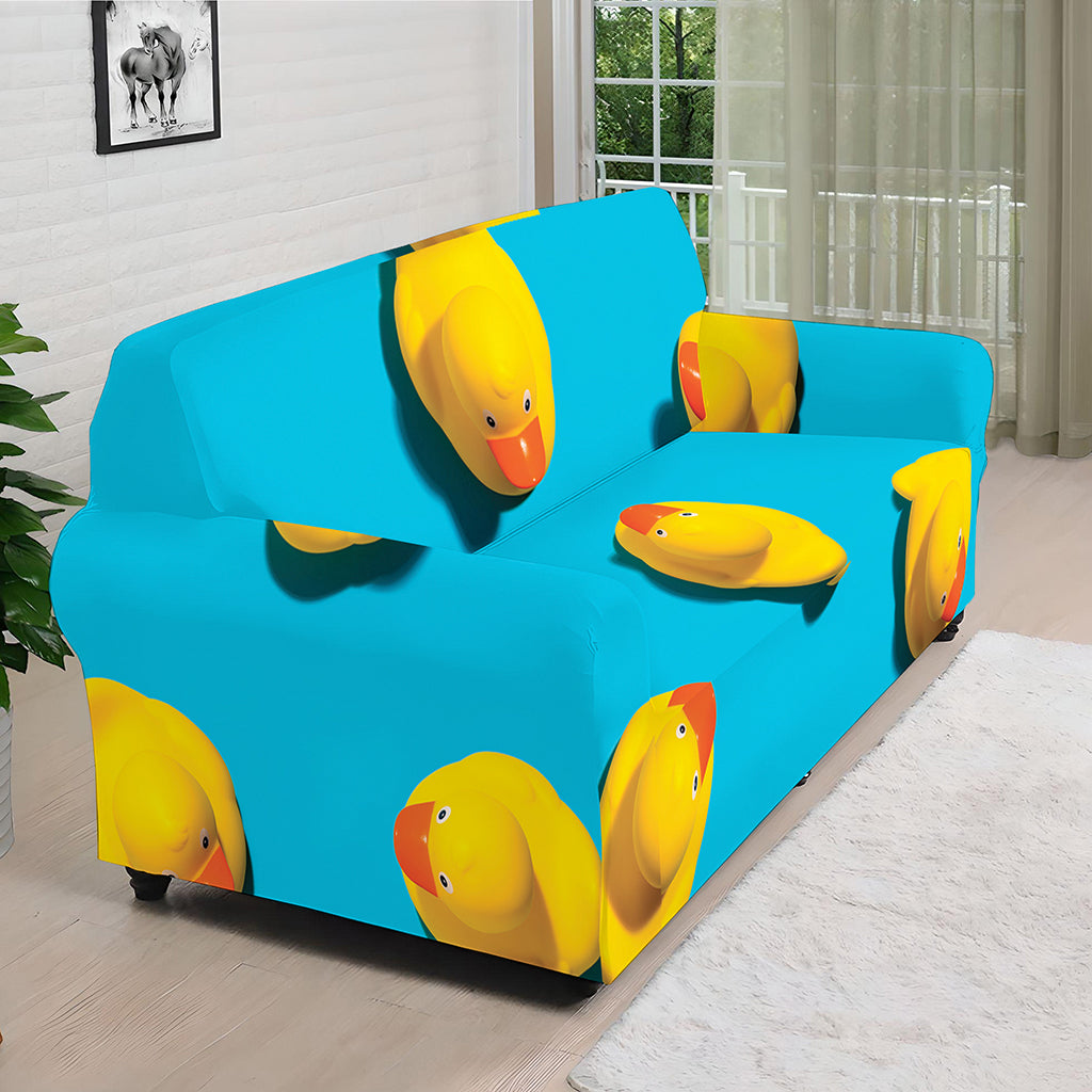 Yellow Rubber Ducks Print Sofa Cover