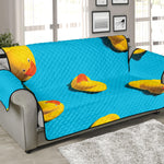 Yellow Rubber Ducks Print Sofa Protector