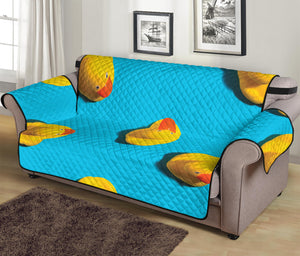 Yellow Rubber Ducks Print Sofa Protector