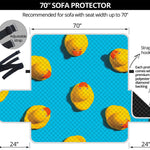 Yellow Rubber Ducks Print Sofa Protector