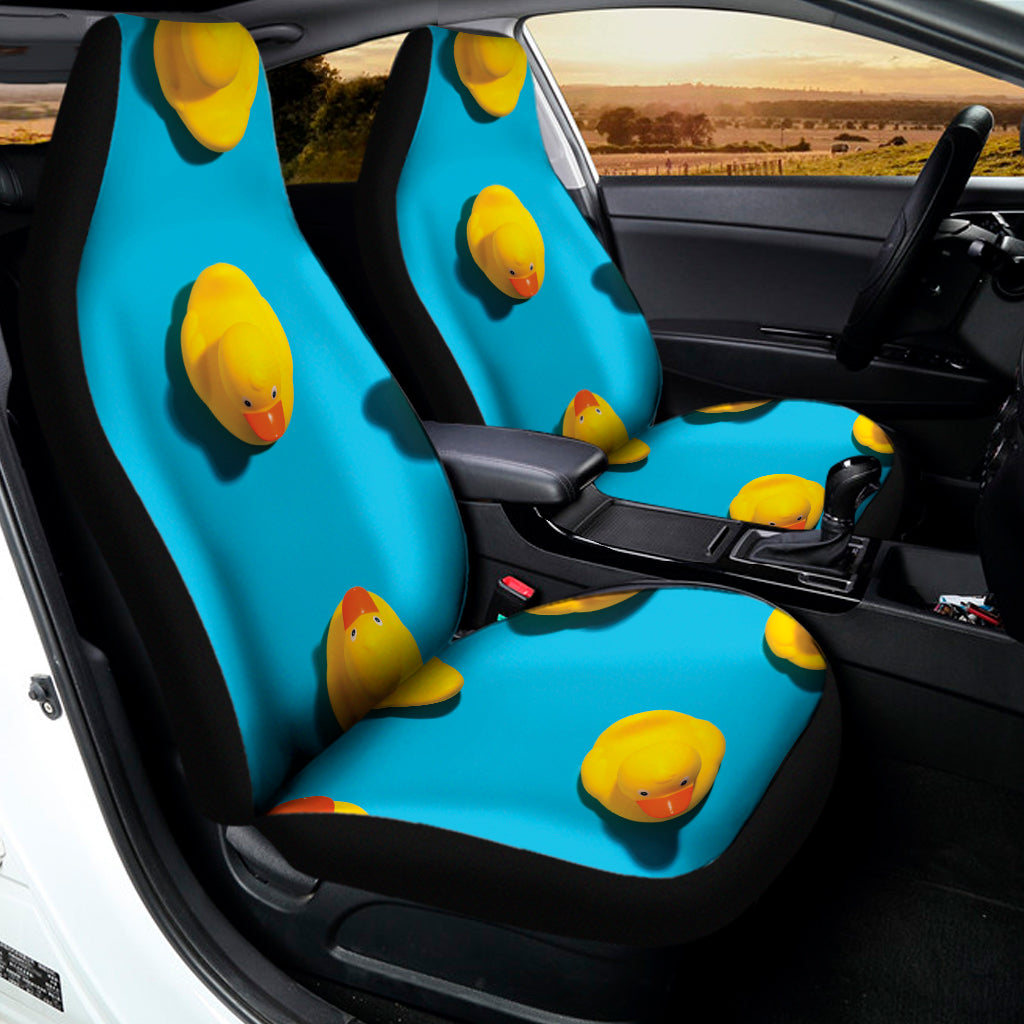 Yellow Rubber Ducks Print Universal Fit Car Seat Covers