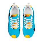 Yellow Rubber Ducks Print White Sneakers