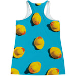Yellow Rubber Ducks Print Women's Racerback Tank Top