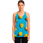 Yellow Rubber Ducks Print Women's Racerback Tank Top