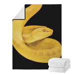 Yellow Snake Print Blanket