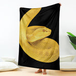 Yellow Snake Print Blanket