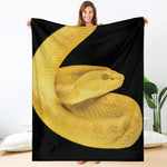 Yellow Snake Print Blanket