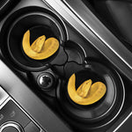 Yellow Snake Print Car Coasters