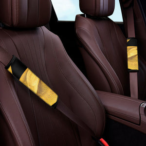Yellow Snake Print Car Seat Belt Covers