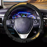 Yellow Snake Print Car Steering Wheel Cover