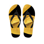 Yellow Snake Print Flip Flops