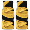 Yellow Snake Print Front and Back Car Floor Mats