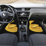Yellow Snake Print Front and Back Car Floor Mats