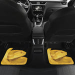 Yellow Snake Print Front and Back Car Floor Mats