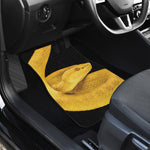 Yellow Snake Print Front and Back Car Floor Mats