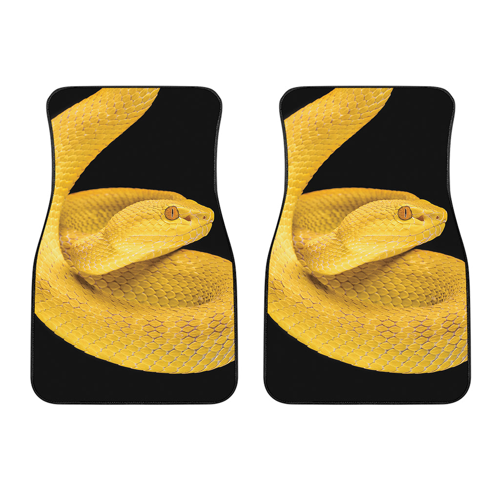 Yellow Snake Print Front Car Floor Mats
