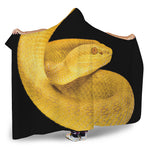 Yellow Snake Print Hooded Blanket