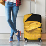 Yellow Snake Print Luggage Cover