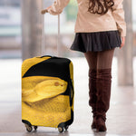 Yellow Snake Print Luggage Cover