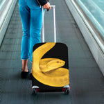 Yellow Snake Print Luggage Cover