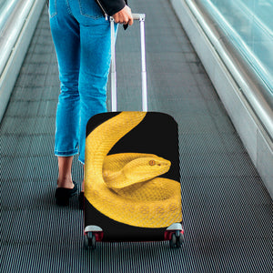 Yellow Snake Print Luggage Cover