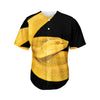 Yellow Snake Print Men's Baseball Jersey