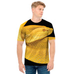 Yellow Snake Print Men's T-Shirt