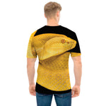 Yellow Snake Print Men's T-Shirt