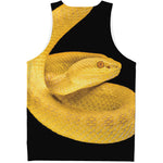 Yellow Snake Print Men's Tank Top