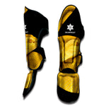 Yellow Snake Print Muay Thai Shin Guard