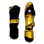 Yellow Snake Print Muay Thai Shin Guard