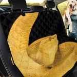 Yellow Snake Print Pet Car Back Seat Cover