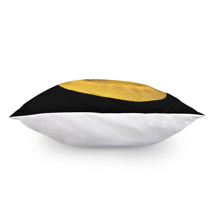 Yellow Snake Print Pillow Cover