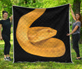 Yellow Snake Print Quilt