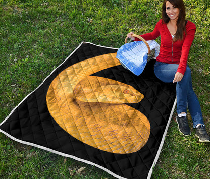 Yellow Snake Print Quilt