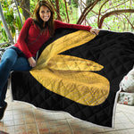 Yellow Snake Print Quilt