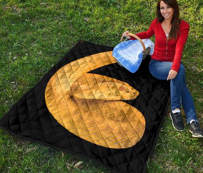 Yellow Snake Print Quilt