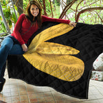 Yellow Snake Print Quilt