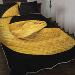 Yellow Snake Print Quilt Bed Set