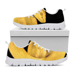 Yellow Snake Print White Sneakers