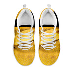 Yellow Snake Print White Sneakers